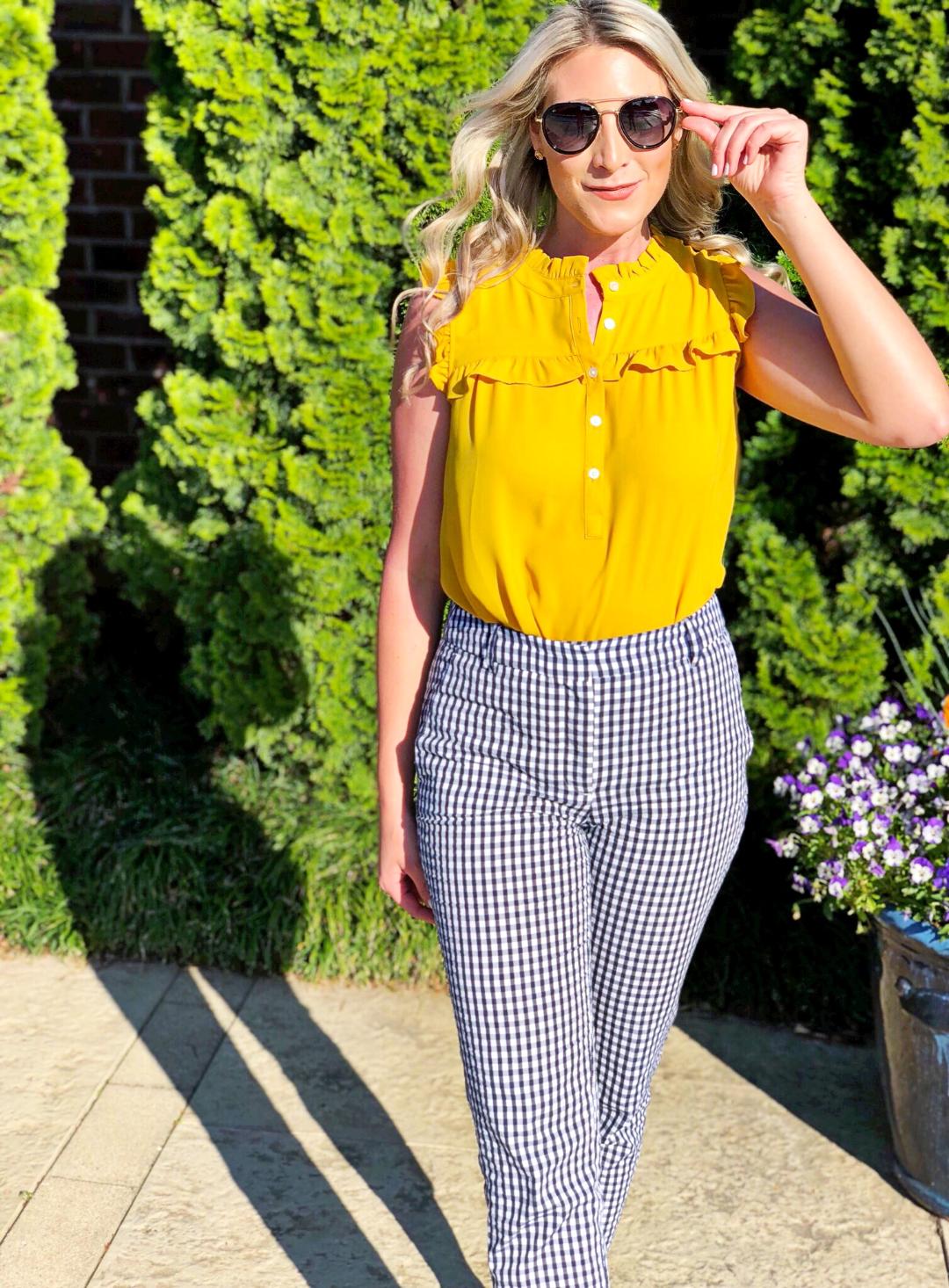 Jcrew gingham pants